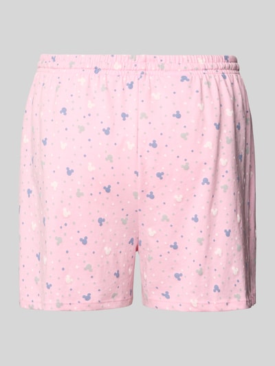 Jake*s Casual Relaxed fit korte pyjamabroek met tunnelkoord Roze - 3