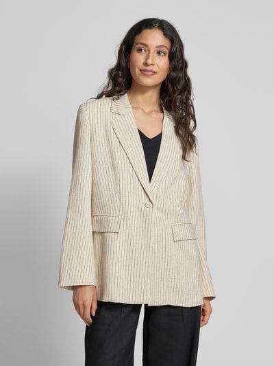 YAS Regular Fit Blazer aus Viskose-Leinen-Mix Modell 'LIRU' Offwhite 4