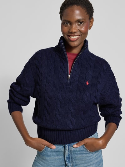 Polo Ralph Lauren Schipperstrui van wolmix met kasjmier Marineblauw - 3