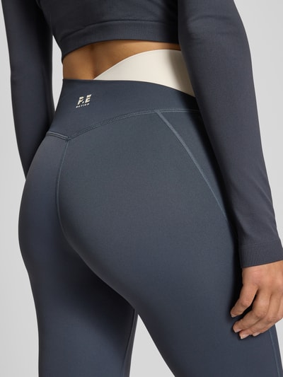 P.E Nation Flared legging met labelprint, model 'WANDER' Marineblauw - 2