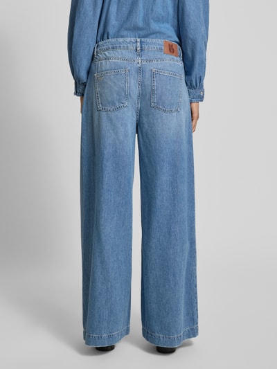 Bash Jeansy o szerokim kroju z naszywką z logo model ‘Musc’ Jeansowy niebieski 5