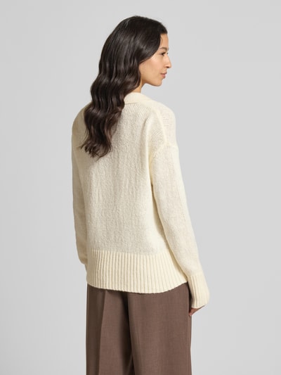 Fynch-Hatton Strickpullover mit V-Ausschnitt Ecru 5
