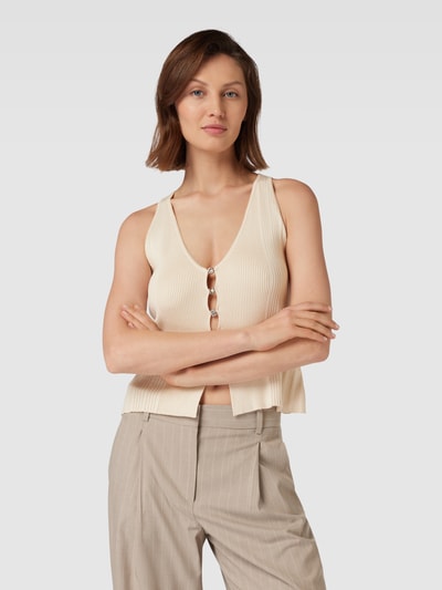 Guess Tanktop aus Viskose-Mix mit Label-Detail Sand 4