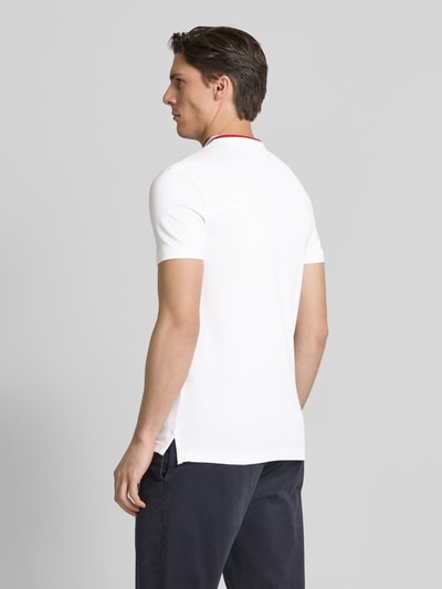 Tommy Hilfiger Slim Fit Poloshirt mit Stehkragen Modell 'MAO' Weiss 5