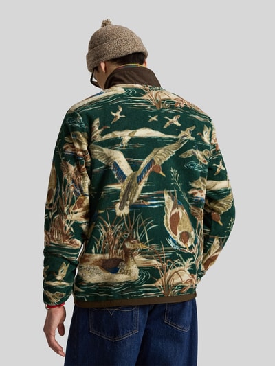 Polo Ralph Lauren Regular Fit Sweatshirt aus Fleece mit Logo-Patch Modell 'VNTG' Dunkelgruen 6