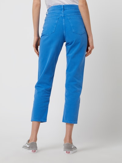 Mango Cropped Mom Fit Jeans aus Baumwolle  Ozean Blau 5
