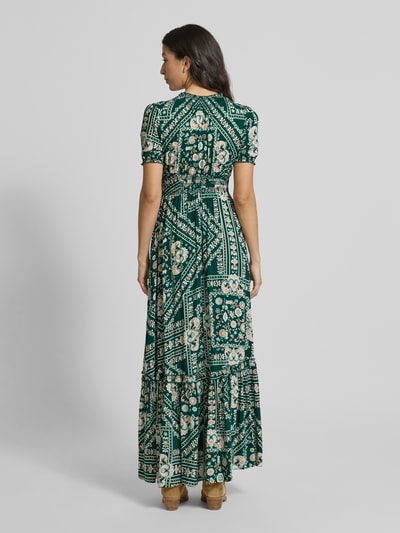 Apricot Maxikleid aus Viskose im Allover-Look Gruen 5