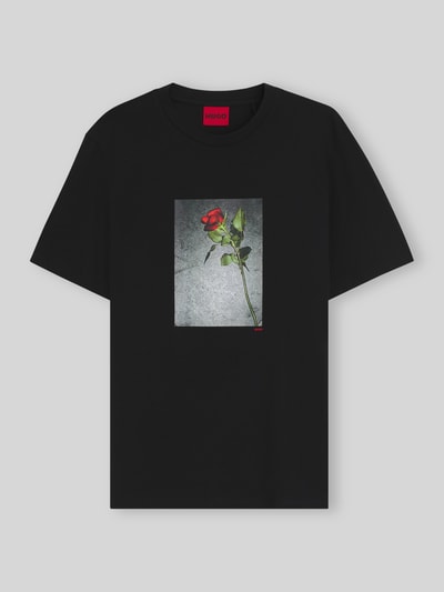 HUGO Regular Fit T-Shirt aus reiner Baumwolle Modell 'Durose' Black 2