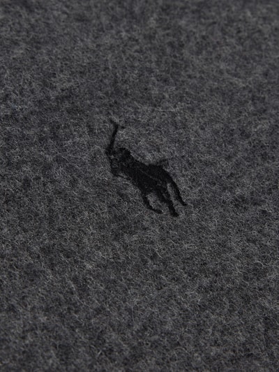 Polo Ralph Lauren Schal aus Wolle mit Logo-Stitching und Fransen Black 2