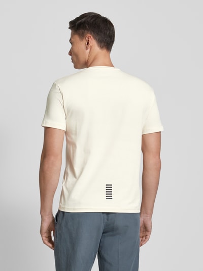 EA7 Emporio Armani T-shirt met labelprint Offwhite - 5