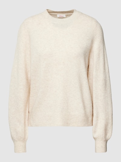 s.Oliver RED LABEL Strickpullover in unifarbenem Design Beige 2