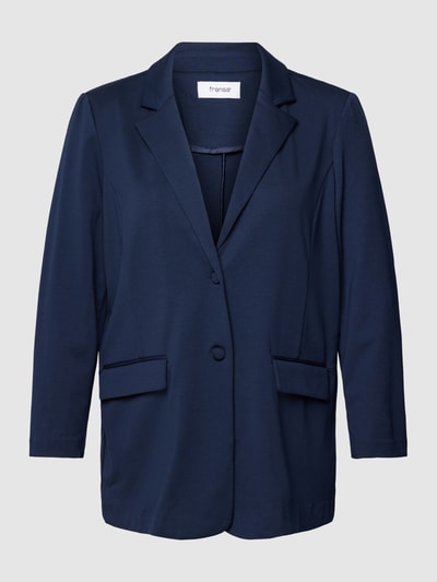 Fransa Plus PLUS SIZE blazer met klepzakken, model 'Blenda' Marineblauw - 2