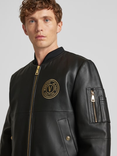 Versace Jeans Couture Bomberjacke in Leder-Optik Black 3