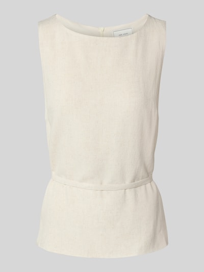 Neo Noir Blusentop aus Viskose-Leinen-Mix Modell 'Nassa' Beige 2
