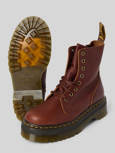 Dr. Martens Boots van leer met labeldetail, model 'Jadon' Middenbruin - 4