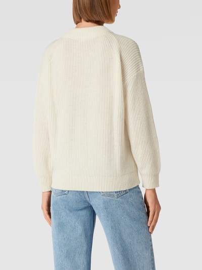 Gant Oversized Wollpullover in Ripp-Optik Offwhite 5