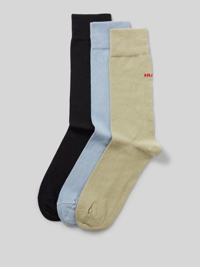 HUGO Socken mit Label-Detail im 3er-Pack Oliv 1