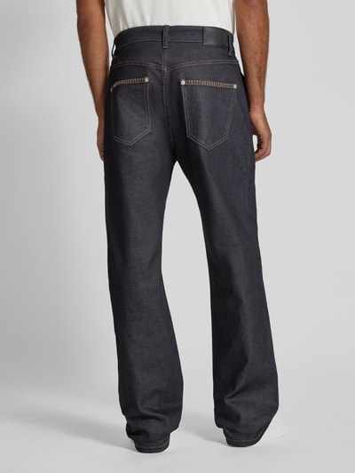 Don´t Waste Culture Baggy fit jeans met siernaden, model 'Nizana' Donkerblauw - 5