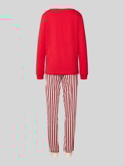 LASCANA Pyjama mit Statement-Print Rot 3