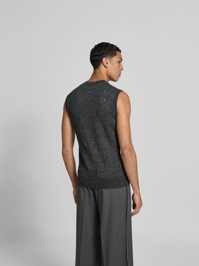 MM6 Maison Margiela Slim Fit Top aus reiner Schurwolle Anthrazit 5