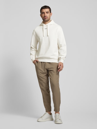 HUGO Sweatshirt mit überschnittenen Schultern Modell 'Dapo' Offwhite 1