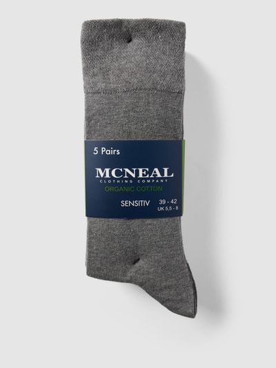 MCNEAL Socken mit elastischem Rippenbündchen im 5er-Pack Graphit Melange 3