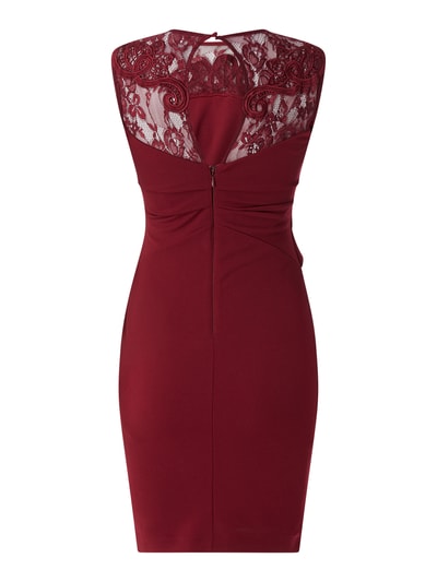 Lipsy Cocktailkleid aus Krepp mit Spitze  Bordeaux 3