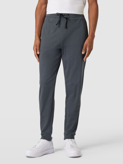 Christian Berg Men Sweatpants in unifarbenem Design Dunkelgrau 4