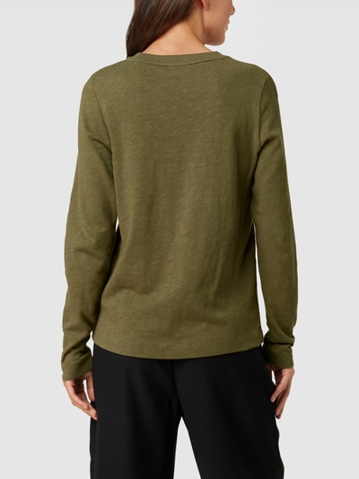 Marc O'Polo Longsleeve in melierter Optik Khaki 5