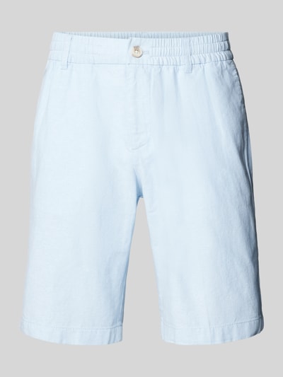 Tom Tailor Denim Regular Fit Leinenshorts mit Gesäßtasche Hellblau 2