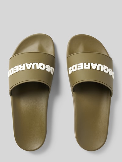 Dsquared2 Slides mit Label-Applikation Oliv 3