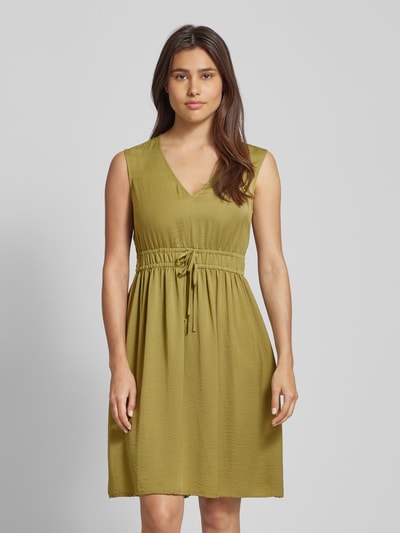 ROBE LÉGÈRE Knielanges Kleid mit V-Ausschnitt Schilf 4