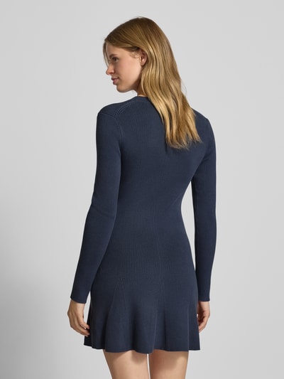 Calvin Klein Jeans Mini-jurk met labelpatch, model 'FIT AND FLARE' Marineblauw - 5