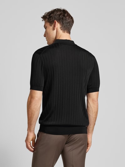 Mango Poloshirt mit Streifenmuster Black 5