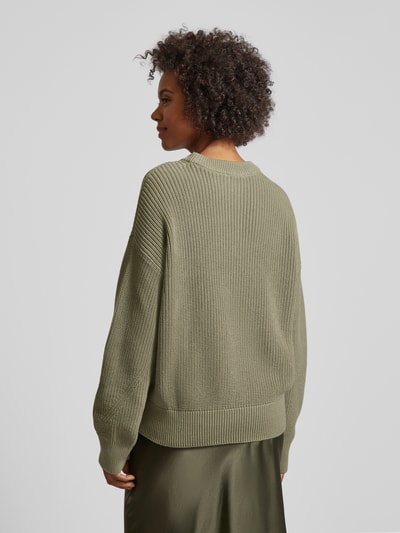 Jake*s Casual Gebreide pullover met raglanmouwen Rietgroen - 5