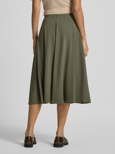 Marella Spódnica midi z zamkiem błyskawicznym model ‘PINA’ Oliwkowy 5