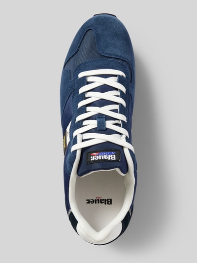 Blauer USA Sneakers met labelbadges, model 'QUEENS' Marineblauw - 3