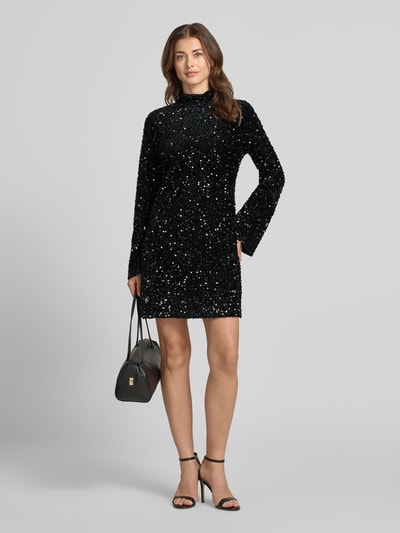 Jake*s Casual Paillettenkleid mit ausgestellten Ärmeln Black 1