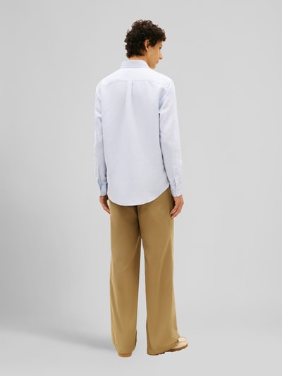 Tommy Hilfiger Regular Fit Freizeithemd aus Baumwoll-Leinen-Mix Bleu 5