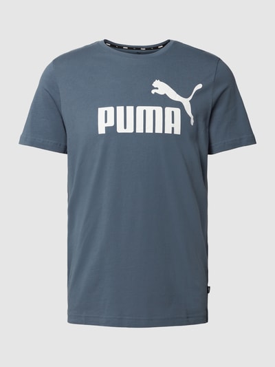 PUMA PERFORMANCE T-Shirt Label-Detail Modell 'Logo Tee' Rauchblau 2