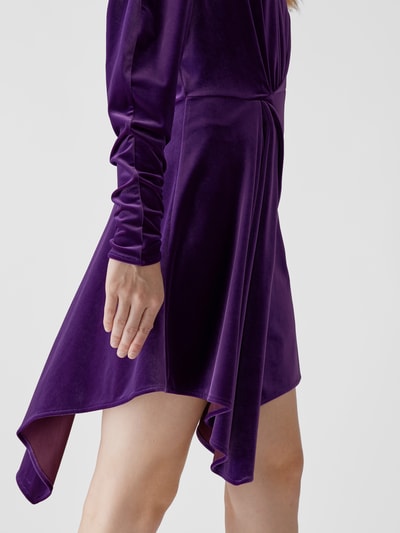 Alexandre Vauthier Minikleid in Samt-Optik Violett 3