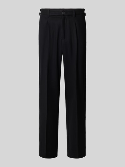 Selected Relaxed Fit Hose aus Woll-Mix Modell 'FINN' Anthrazit 1