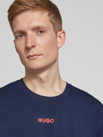 HUGO T-Shirt mit Label-Print Marine 3