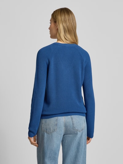 s.Oliver RED LABEL Regular fit gebreide pullover van katoenmix Blauw - 5