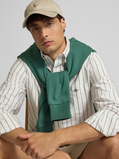 Gant Regular Fit Freizeithemd mit Motiv-Stitching Oliv 3