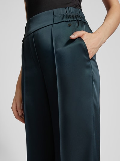 Marc Cain Straight leg stoffen broek met vaste persplooien Donkergroen - 3