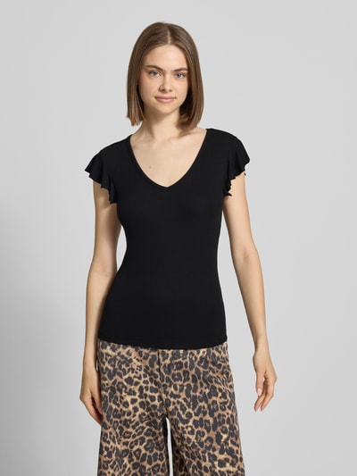 ONLY Slim Fit Top aus Viskose-Mix Modell 'BELLA' Black 4