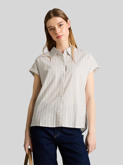 Tom Tailor Denim Relaxed Fit Bluse aus reiner Baumwolle Beige 4