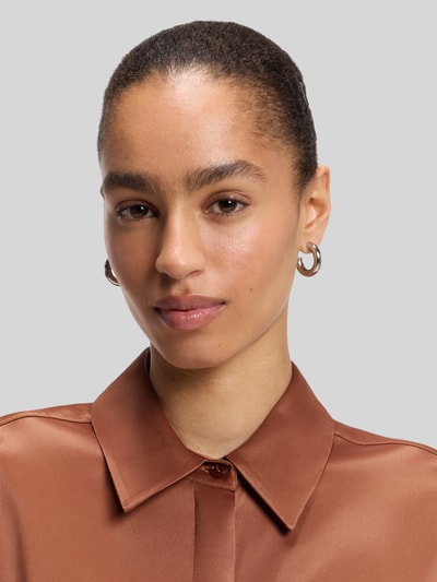 BOSS Regular Fit Bluse aus reiner Viskose Modell 'BERUTA2' Cognac 3