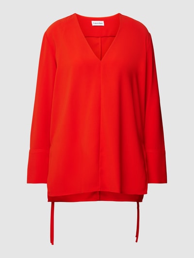 Calvin Klein Womenswear Blusenshirt mit V-Ausschnitt Rot 2